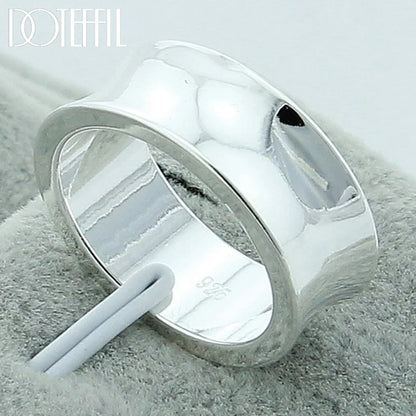 DOTEFFIL – bague Concave lisse Simple en argent Sterling 925 pour femmes,