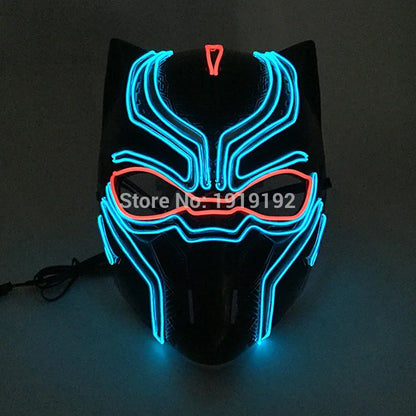 Halloween carnaval fête Costume décoration LED lumineuse masque Halloween masque LED masque éclairer masques de fête pour la fête lumineuse
