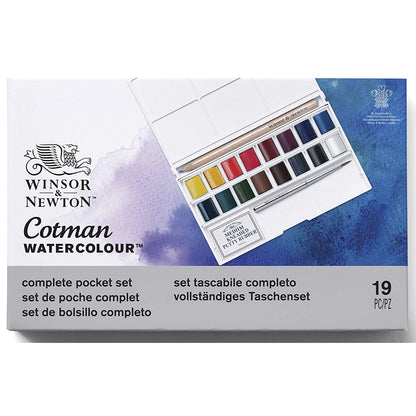 Winsor & Newton-Peinture d'interconnexion Cotman, ensemble de poche d'invitation, pigment de document à l'eau, 16 couleurs