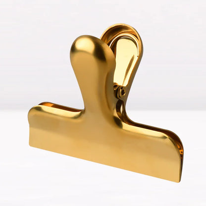 Clip de reliure de couleur unie, 1 pièce, Clip métallique en or Rose, fichier de facture en papier, sac de bonbons pour enfants, Clip de scellage, organisateur de papeterie pour étudiants