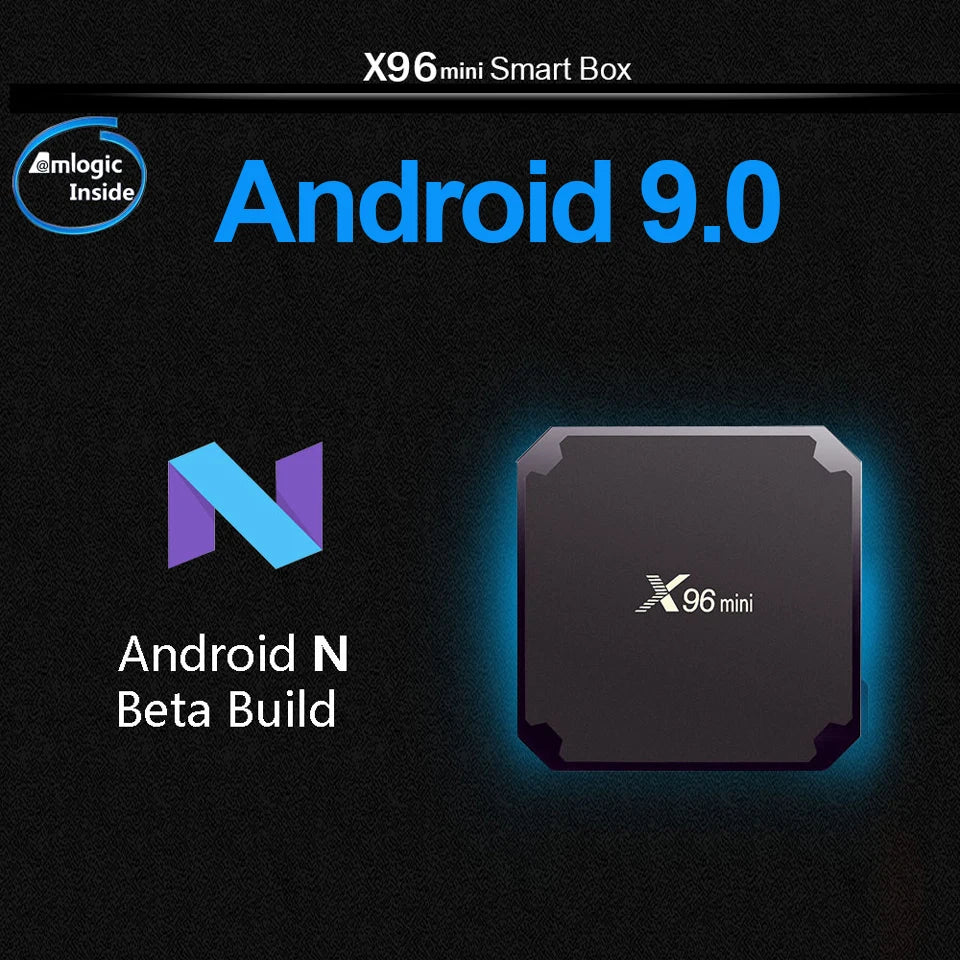 X96 mini android 9.0 boîtier de télévision intelligent 1GB 8GB 2GB 16GB Amlogic S905W navire de france i8 KB android x96mini décodeur de télévision