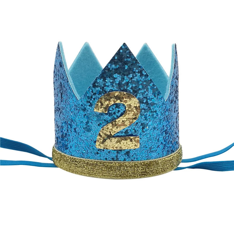 1 pièces bébé garçon 1 2 3 4 5 6 anniversaire bandeau couronne bandeau bébé douche chapeau Photo accessoire enfants 1er joyeux anniversaire fête décoration