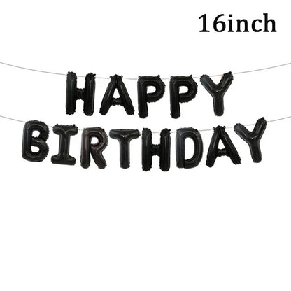 Pailles en papier à rayures dorées, 1 sac, numéro 30e 40e 50e 60e, lunettes à ceinture, pailles à boissons joyeux anniversaire pour adultes, décoration de fête en ballon