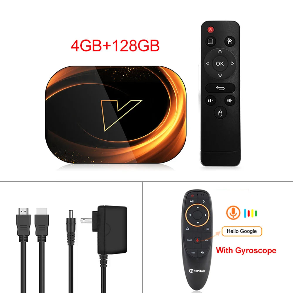VONTAR X3 4GB 128GB 8K TV BOX Android 9 Smart Android TVBOX 9.0 Amlogic S905X3 Wifi 1080P BT 4K décodeur 4GB 64GB 32GB