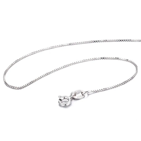 chaîne 35 cm-80 cm 0.65mm mince réel 925 en argent Sterling