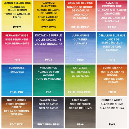 Winsor & Newton-Peinture d'interconnexion Cotman, ensemble de poche d'invitation, pigment de document à l'eau, 16 couleurs