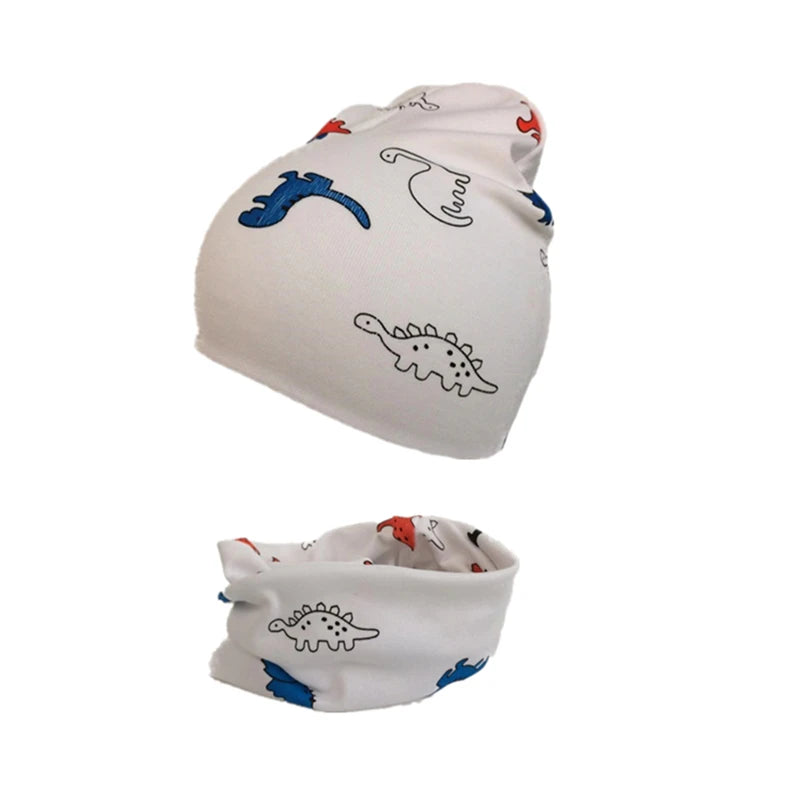 Chapeau pour enfants, automne et hiver, motif dinosaure, bonnet, écharpe, ensemble d'accessoires de photographie
