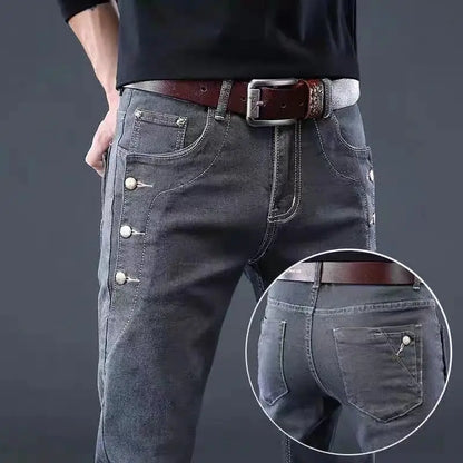 Jean Slim en Denim pour Homme, Pantalon Crayon Décontracté, Nouvelle Collection Printemps et Automne