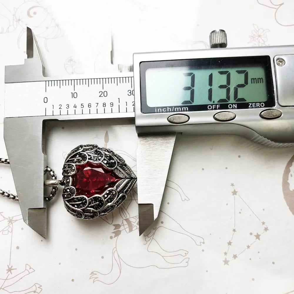 Collier avec pendentif en forme de cœur à ailes rouges, chaîne à maillons de marque, bijoux à la mode, Style européen, argent sterling 925, cadeau pour femmes