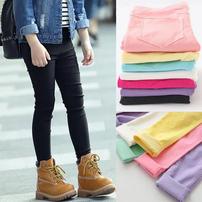 Leggings crayon slim pour filles, pantalons élastiques pour enfants, vêtements décontractés FJGirls, printemps, été, automne