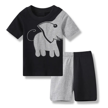 Ensemble de Vêtements 100% Coton pour Bébé Garçon de 2, 3, 4, 5, 6, 7 Ans, T-shirt et Pantalon en Forme de Crocodile Vert
