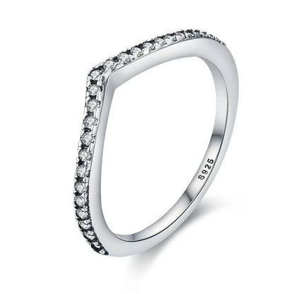 BAMOER 100% 925 argent Sterling goutte d'eau clair CZ bagues pour les femmes de mariage fiançailles bijoux petite amie cadeau PA7649