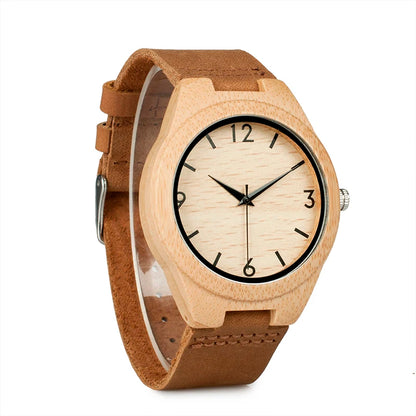 BOBOBIRD-Montre à quartz en bois pour hommes et femmes, bracelet en bois de marque supérieure,