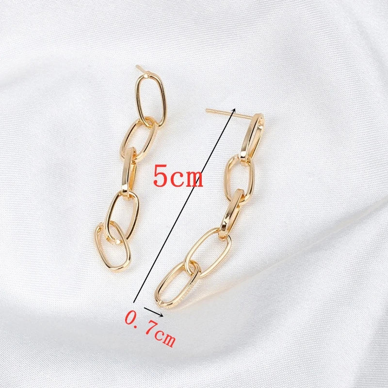Boucles d'oreilles JODstressen métal multicouches pour femmes, déclaration, document en or,