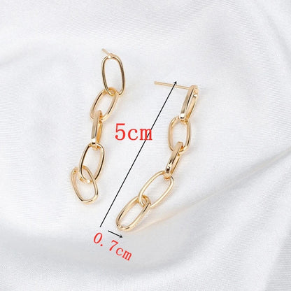 Boucles d'oreilles JODstressen métal multicouches pour femmes, déclaration, document en or,