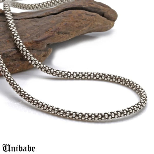 Collier en argent véritable pour hommes et femmes, collier en forme de maïs thaïlandais, en argent Sterling s925, longue chaîne, pendentif rétro, bijoux