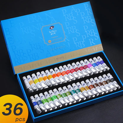 Paul Rubens – ensemble de tubes de peintures à l'aquarelle, 5ml, 18/24/36 couleurs, pigments de peinture aquarelle pour débutants, fournitures d'art pour dessin