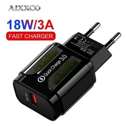 AIXXCO 5V 2A prise ue lumière LED