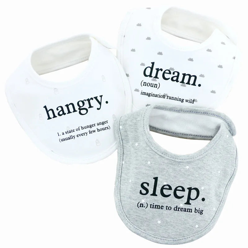 Bavoirs en coton pour bébés, Lot de 3 pièces, serviette de salive pour nouveau-nés, filles et garçons, tissu pour rots, bavoirs, accessoires pour bébés