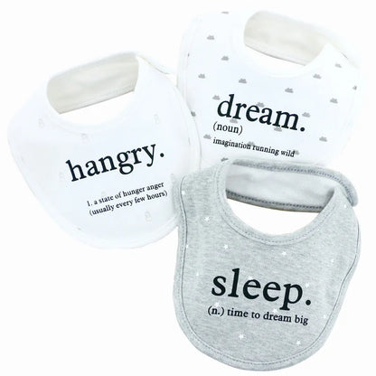 Bavoirs en coton pour bébés, Lot de 3 pièces, serviette de salive pour nouveau-nés, filles et garçons, tissu pour rots, bavoirs, accessoires pour bébés
