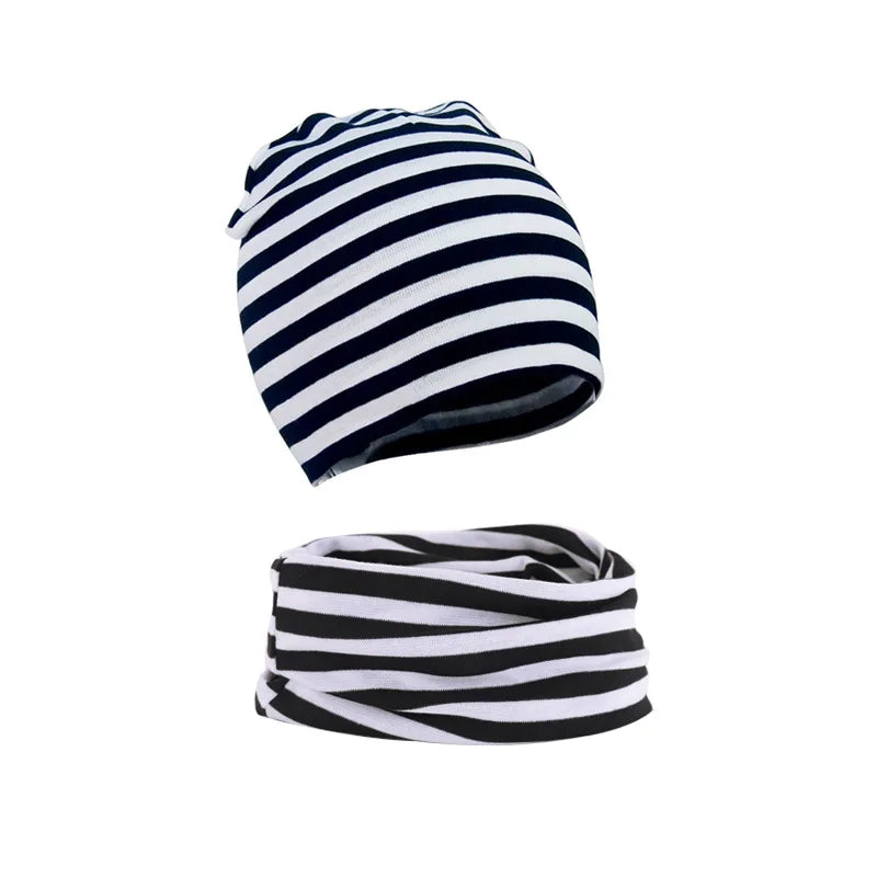 2 pièces bébé Bonnet chapeau écharpe ensemble coton enfants casquette pour filles garçons élastique couleur bonbon enfant en bas âge chapeau enfants accessoires infantile Bonnet