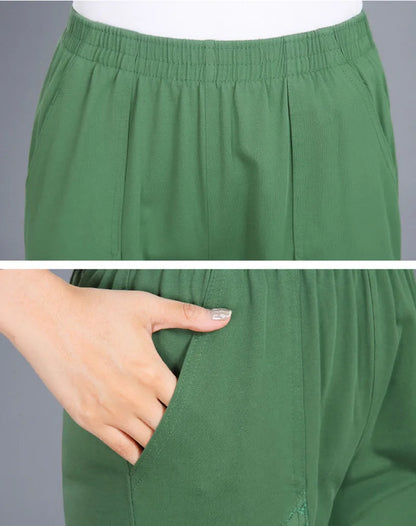Pantacourt en pur coton pour femme, pantalon décontracté, taille élastique, grande taille 4XL, été 2025