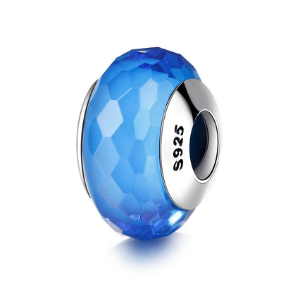 BAMOER 925 en argent Sterling belle fleur rose perles de charme en verre de Murano européen