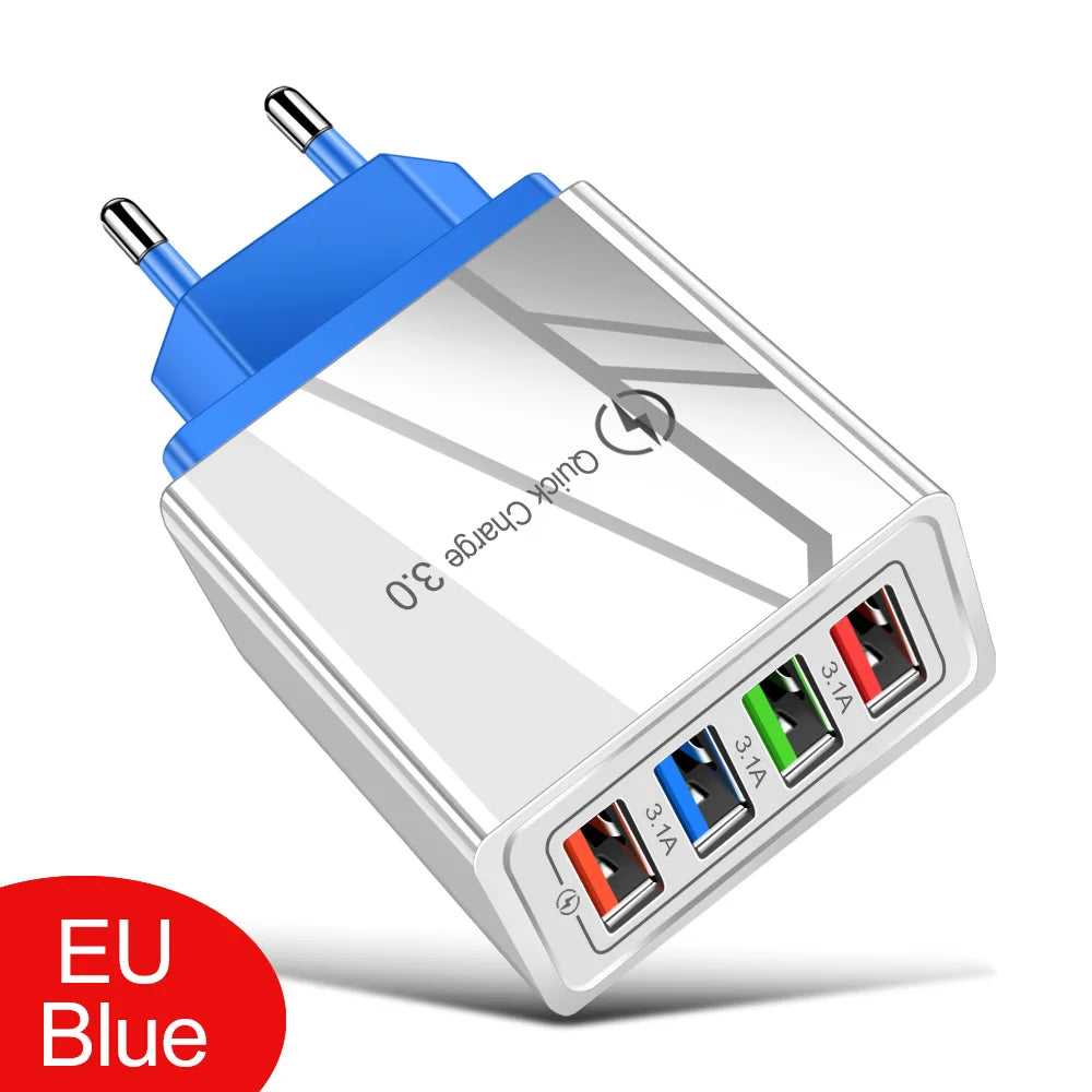 Chargeur USB 3A 4 ports USB Charge rapide 3.0