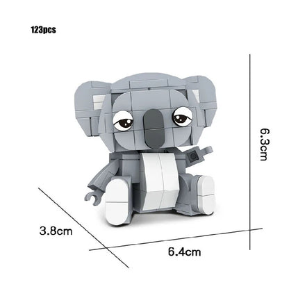 Vente unique créatif 3D Mini Animal bloc ensemble bricolage chien tigre lapin écureuil pingouin hibou Koala vache construction brique jouet pour les enfants