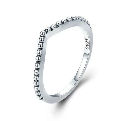 WOSTU-Bague empilable en argent regardé 100% pour femme, bijoux à la mode, cadeau original, souhait scintillant, chaud, 925, XCH7649