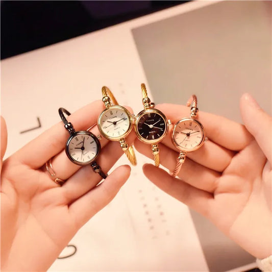 Montre-Bracelet repliable petite montre étanche, décontractée, Style coréen, Simple, à la mode