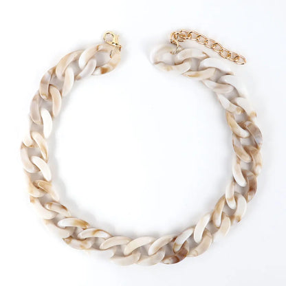 FishSheep-Collier de collier JoChoker en acrylique pour hommes et femmes, Rock Punk, Chunky Curb Optics, Bijoux Boho, 26 couleurs