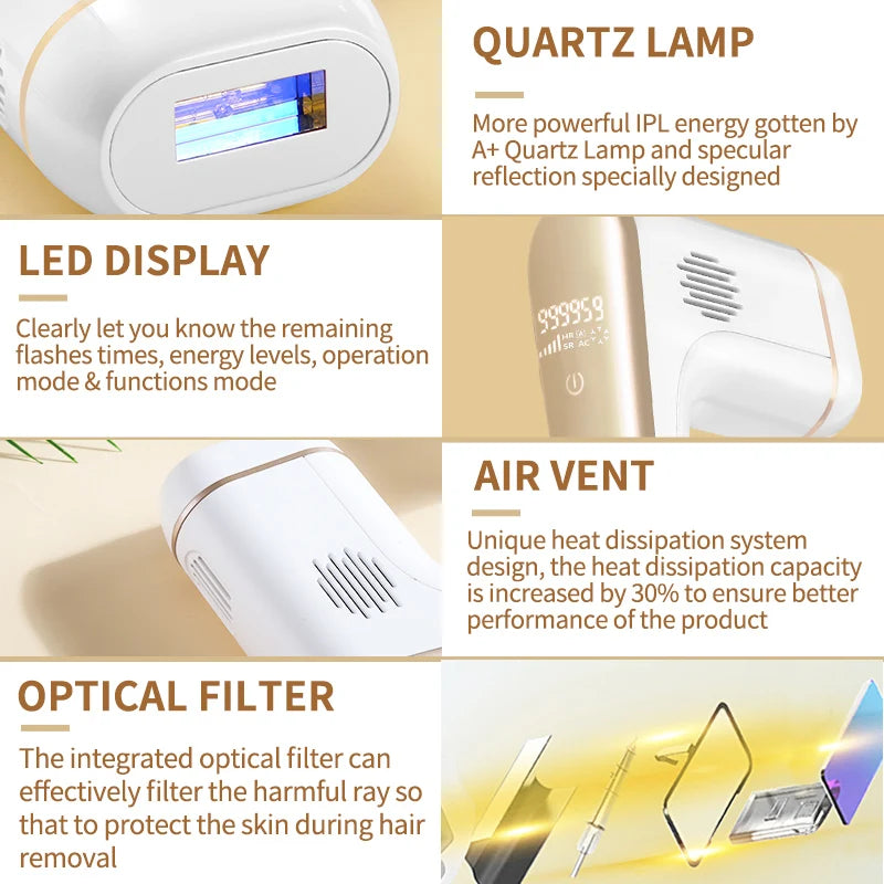 Épilateur Laser IPL 3 en 1 pour femmes et hommes, rasoir, traitement de l'acné, à la maison, Bikini, tondeuse, livraison directe