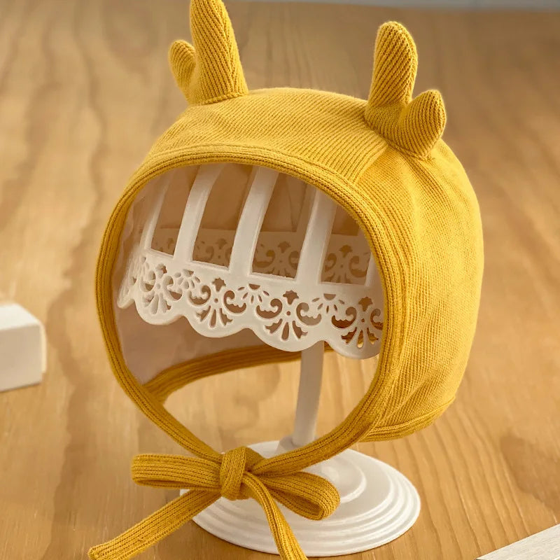 Mignon chat oreille bébé chapeau automne hiver doux bébé garçon fille casquette oreille couleur unie Protection chapeaux nouveau-né Bonnet Bonnet Enfant