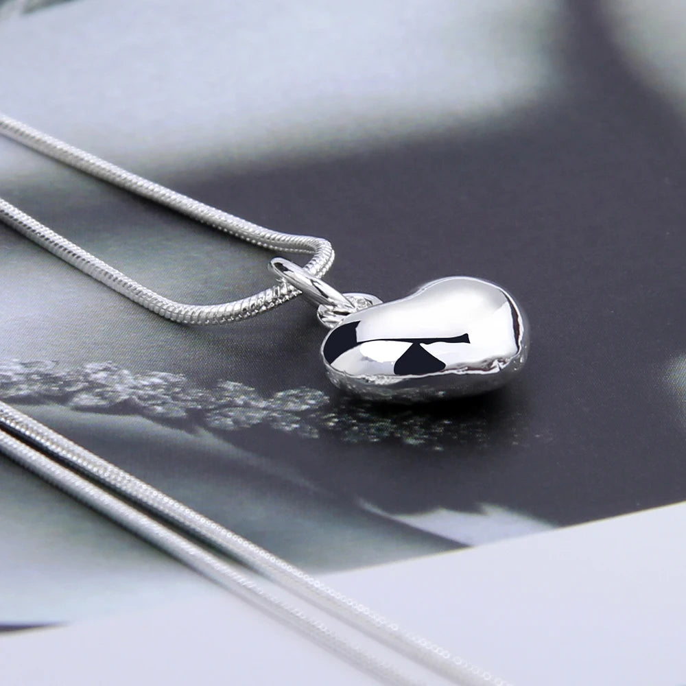 DOTEFFIL – collier avec pendentif en forme de petit cœur en argent Sterling 925, chaîne serpent de 16 à 30 pouces pour femmes, breloque de mariage, bijoux à la mode