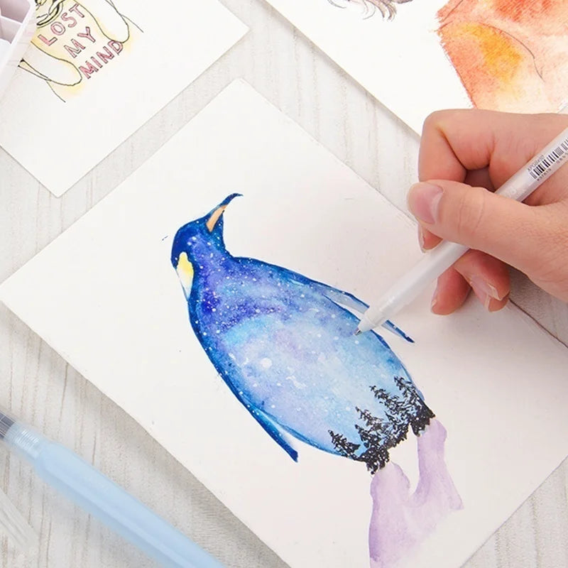 Ensemble de stylos à Gel blanc Premium, 3 pièces, pointe Fine de 0.6mm,