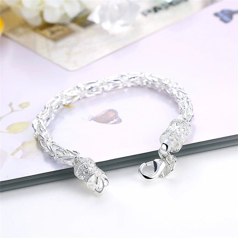 DOTEFFIL 925 argent Sterling/or 18K fermoir à homard Bracelet pour femme homme mode mariage fiançailles bijoux