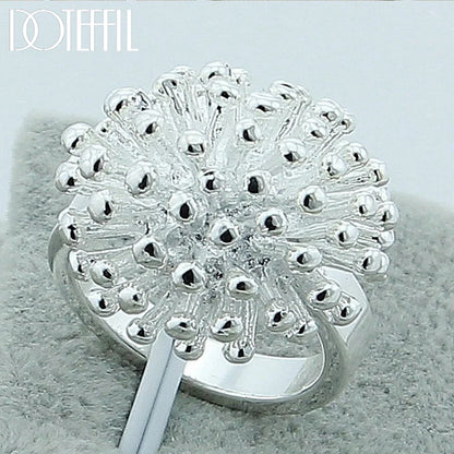 DOTEFFIL 925 en argent Sterling feu d'artifice corail bague femme mode mariage fiançailles bijoux en argent