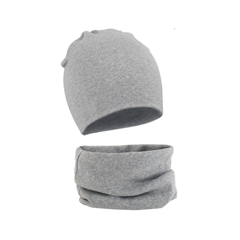 2 pièces bébé Bonnet chapeau écharpe ensemble coton enfants casquette pour filles garçons élastique couleur bonbon enfant en bas âge chapeau enfants accessoires infantile Bonnet