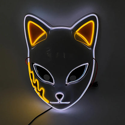 Halloween carnaval fête Costume décoration LED lumineuse masque Halloween masque LED masque éclairer masques de fête pour la fête lumineuse