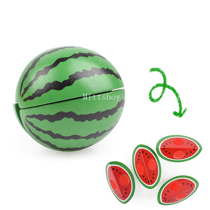 Jouets de cuisine fruits coupés en pâte, jouet en bois, Chechele nourriture fruits légumes jouets éducatifs Puzzle pour enfants cadeaux 1 pièce