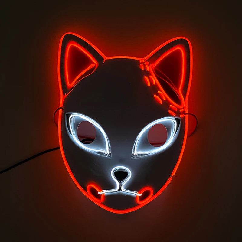 Halloween carnaval fête Costume décoration LED lumineuse masque Halloween masque LED masque éclairer masques de fête pour la fête lumineuse