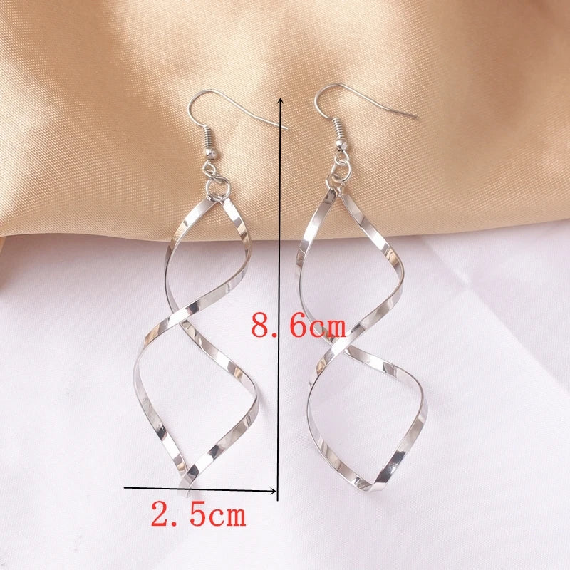 Boucles d'oreilles JODstressen métal multicouches pour femmes, déclaration, document en or,