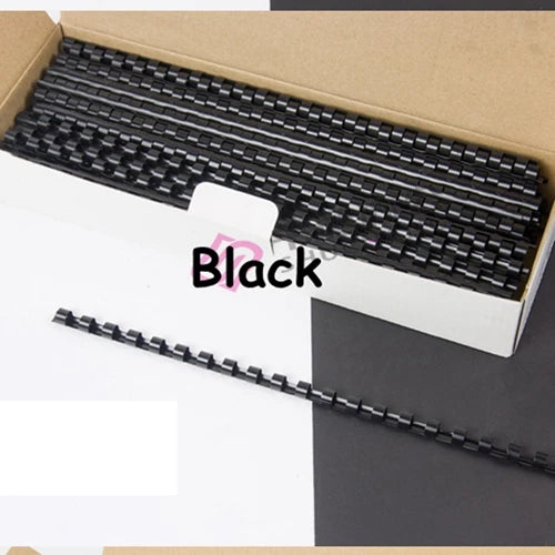 Tabliers de reliure en PVC, 4 couleurs, 100 pièces/boîte, 21 anneaux, 6-16mm, 20-120 feuilles,