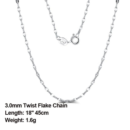 ORSA JEWELS véritable 925 collier en argent Sterling Figaro joint torique chaîne de cou torsadé serpent barre singapour boîte chaîne collier femmes 1