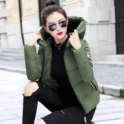 INSTYLISH Parka d'hiver à capuche pour femme, manteau court épais et chaud,