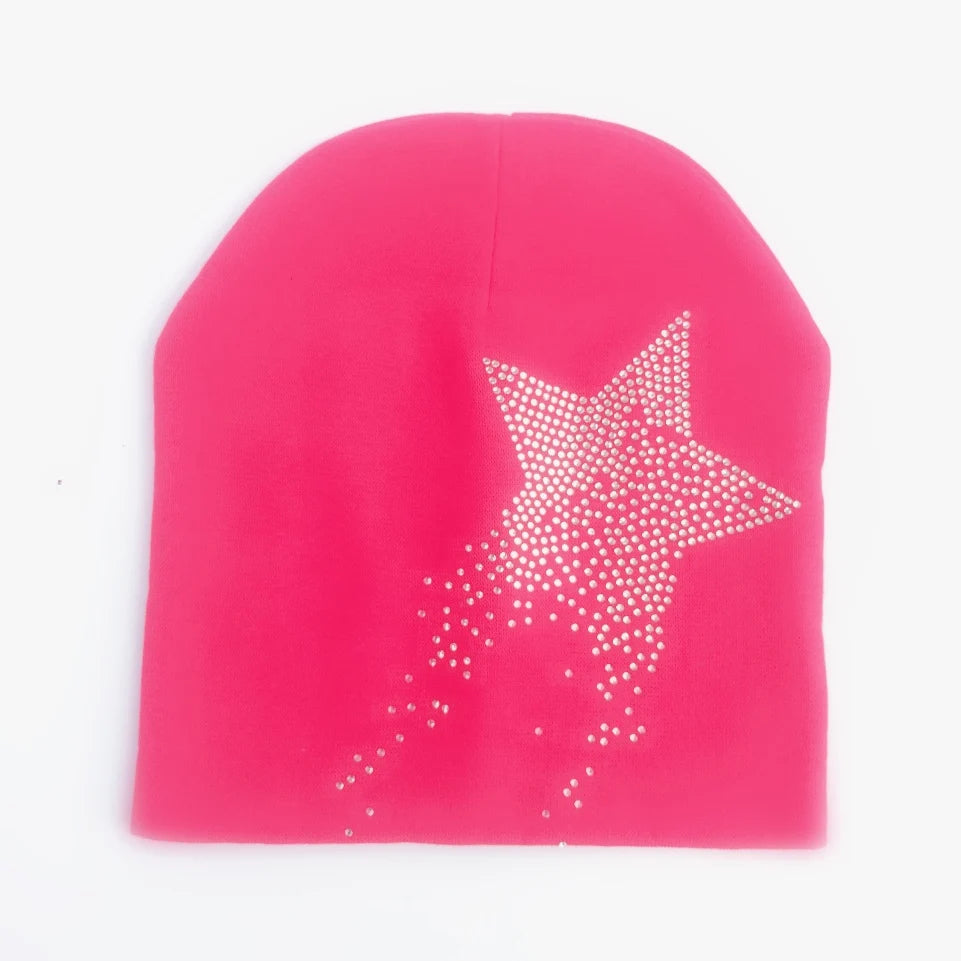 Bonnet de princesse en coton avec diamant pour bébé fille et garçon, casquette pour enfant en bas âge, automne
