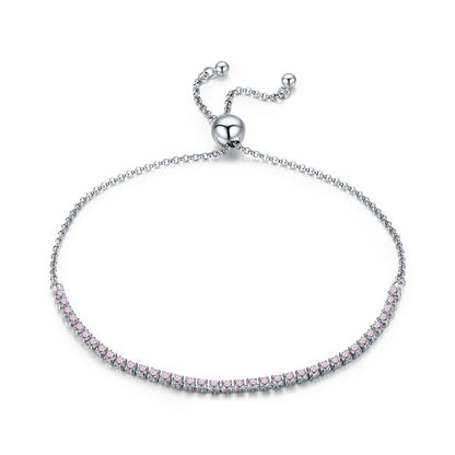 BAMOER – Bracelet de Tennis classique plaqué or 14 carats pour femmes, Bracelet coulissant réglable en argent Sterling 925, bijoux cadeau de mariage