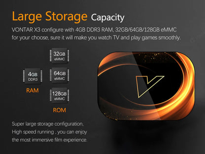 VONTAR X3 4GB 128GB 8K TV BOX Android 9 Smart Android TVBOX 9.0 Amlogic S905X3 Wifi 1080P BT 4K décodeur 4GB 64GB 32GB