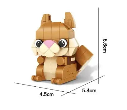 Vente unique créatif 3D Mini Animal bloc ensemble bricolage chien tigre lapin écureuil pingouin hibou Koala vache construction brique jouet pour les enfants